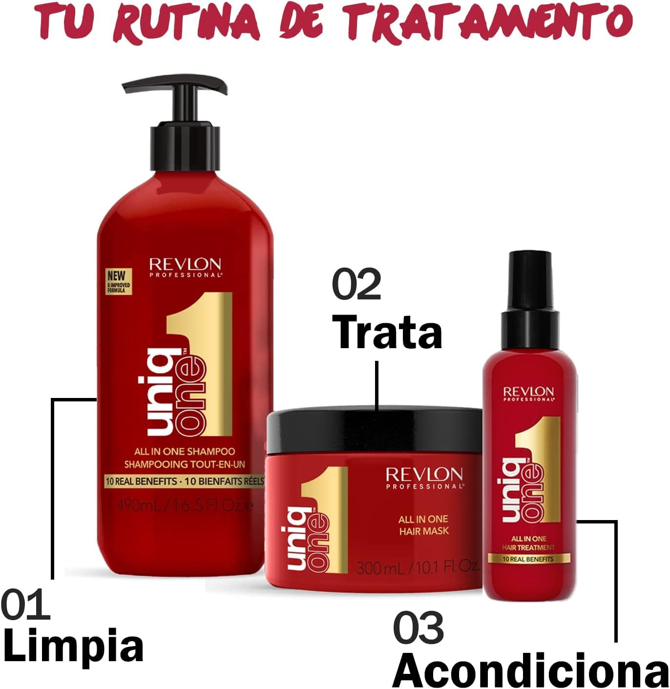 REVLON PROFESSIONAL UniqOne Protector Térmico Pelo, Tratamiento Hidratante para Cabello en Spray sin Aclarado, Fragancia Classic - 150 ml